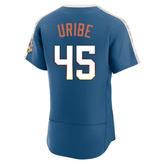 Authentic Men's Abner Uribe Milwaukee Brewers Mineral 2026 City Connect Stadium Jersey - Blue
