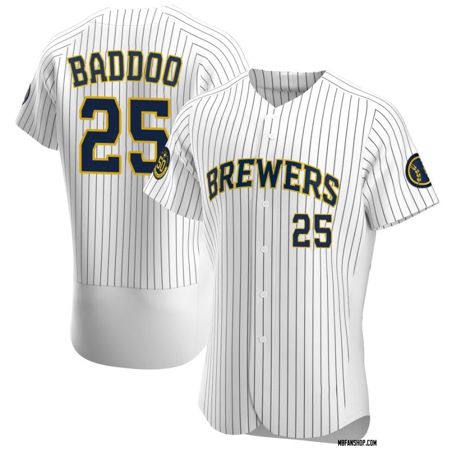 Authentic Men's Akil Baddoo Milwaukee Brewers Alternate Jersey - White