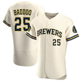 Authentic Men's Akil Baddoo Milwaukee Brewers Home Jersey - Cream