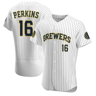 Authentic Men's Blake Perkins Milwaukee Brewers Alternate Jersey - White