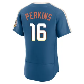 Authentic Men's Blake Perkins Milwaukee Brewers Mineral 2026 City Connect Stadium Jersey - Blue