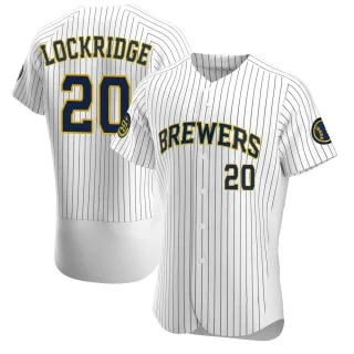 Authentic Men's Brandon Lockridge Milwaukee Brewers Alternate Jersey - White