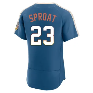 Authentic Men's Brandon Sproat Milwaukee Brewers Mineral 2026 City Connect Stadium Jersey - Blue