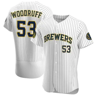 Authentic Men's Brandon Woodruff Milwaukee Brewers Alternate Jersey - White