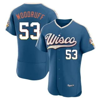 Authentic Men's Brandon Woodruff Milwaukee Brewers Mineral 2026 City Connect Stadium Jersey - Blue