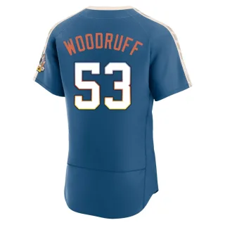 Authentic Men's Brandon Woodruff Milwaukee Brewers Mineral 2026 City Connect Stadium Jersey - Blue