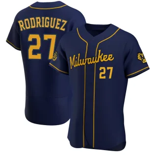 Authentic Men's Carlos Rodriguez Milwaukee Brewers Alternate Jersey - Navy