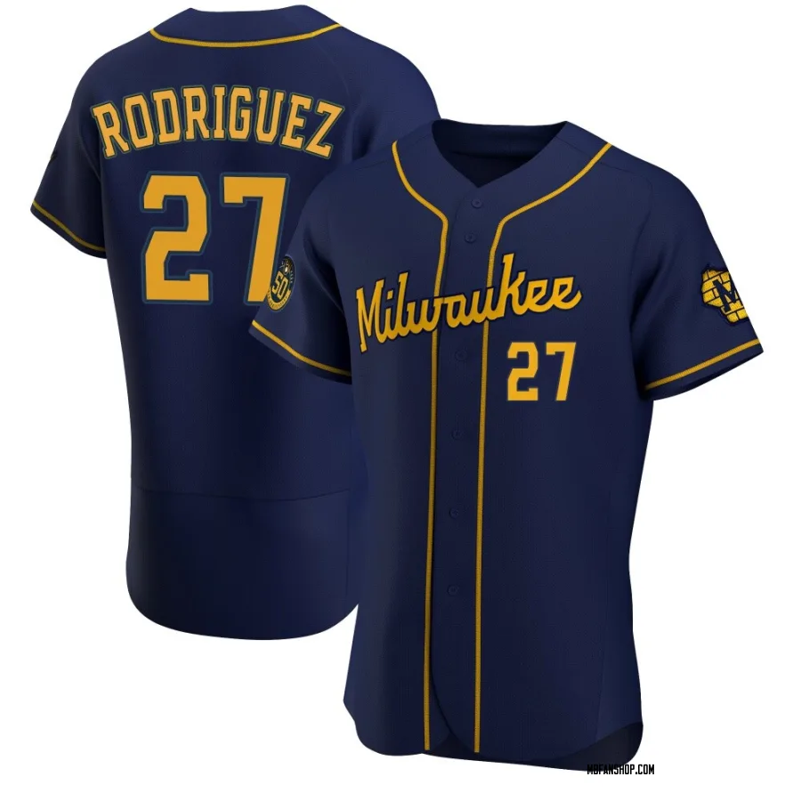 Authentic Men's Carlos Rodriguez Milwaukee Brewers Alternate Jersey - Navy