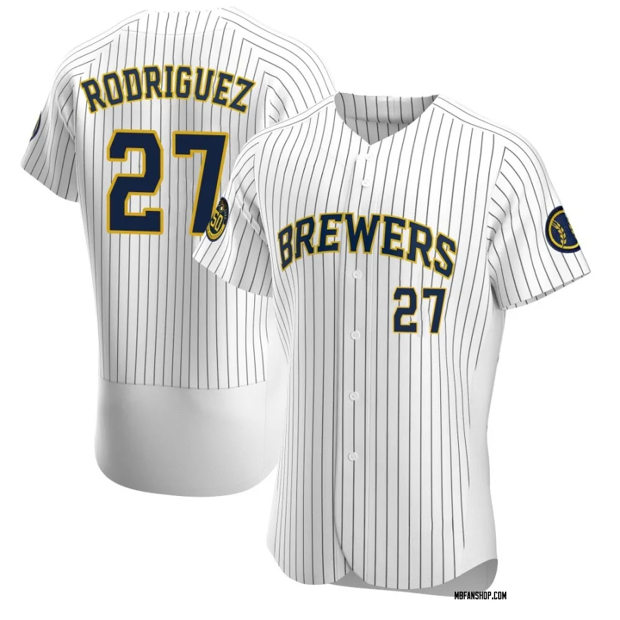 Authentic Men's Carlos Rodriguez Milwaukee Brewers Alternate Jersey - White