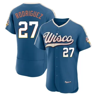 Authentic Men's Carlos Rodriguez Milwaukee Brewers Mineral 2026 City Connect Stadium Jersey - Blue