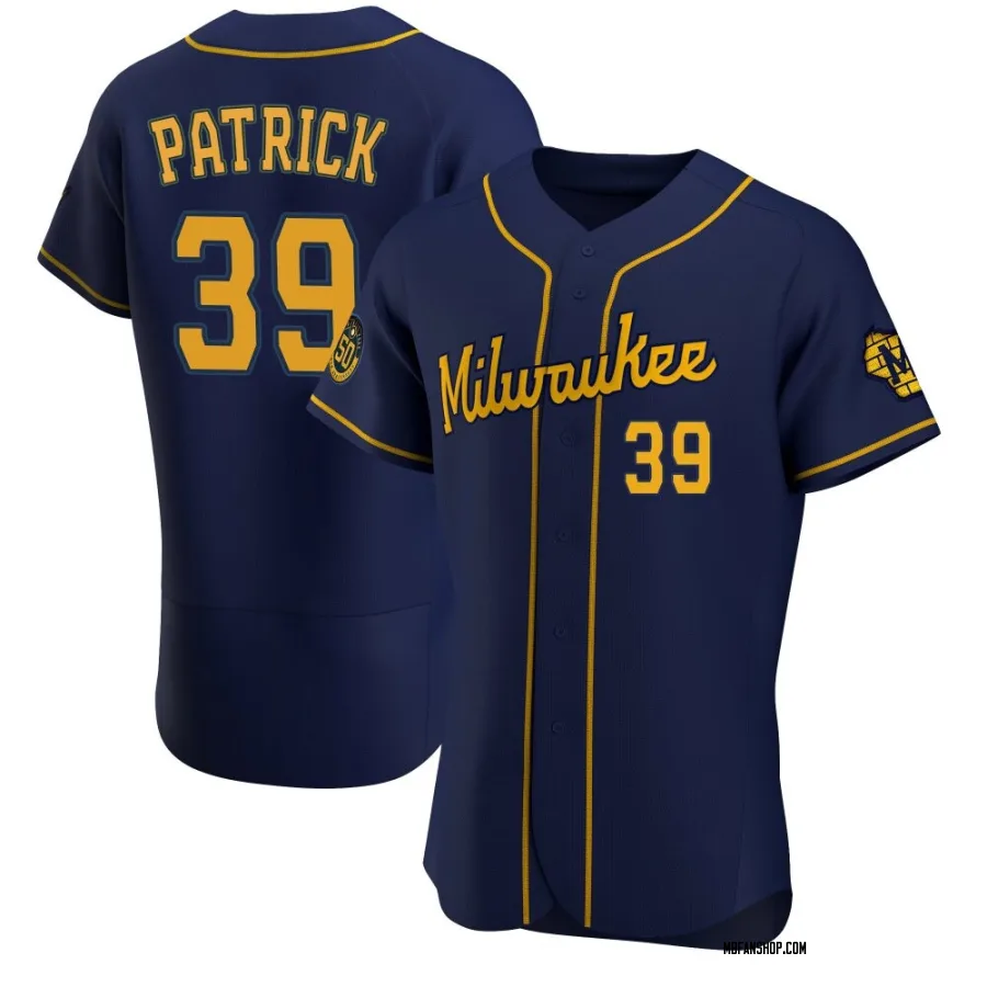 Authentic Men's Chad Patrick Milwaukee Brewers Alternate Jersey - Navy