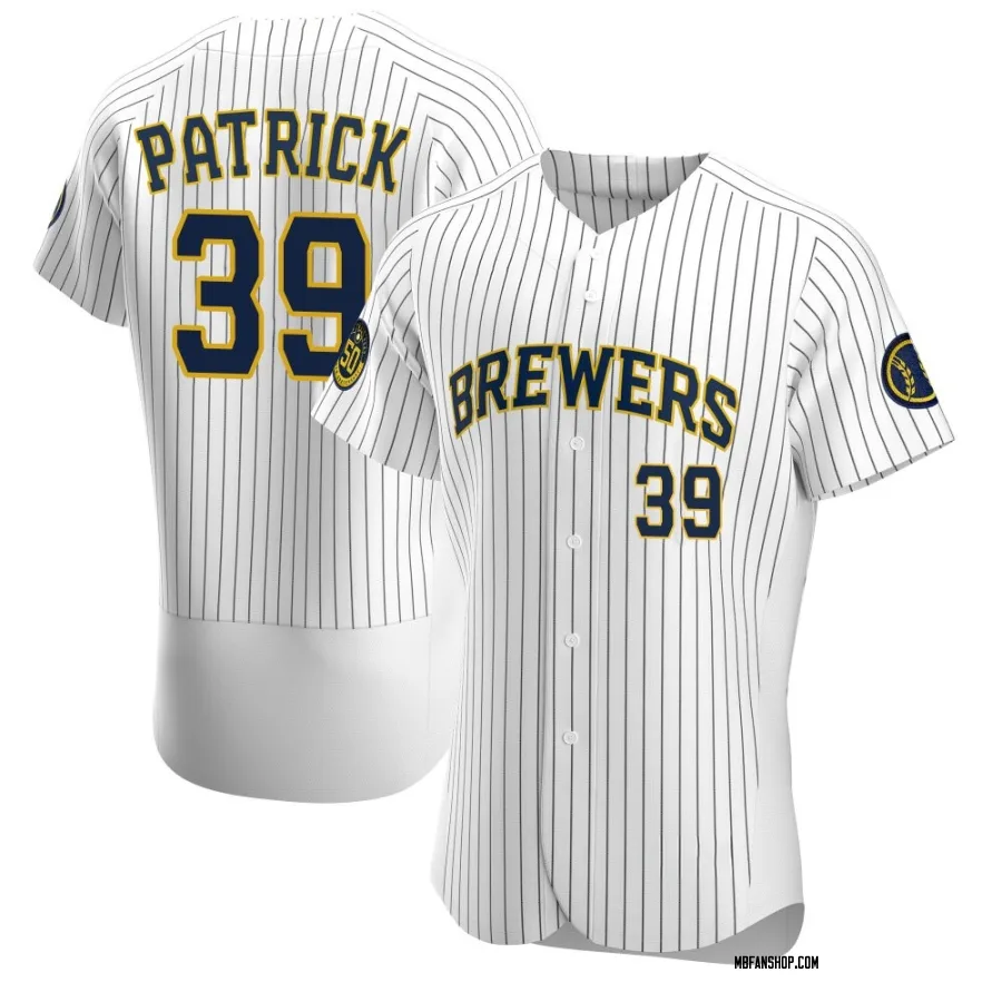 Authentic Men's Chad Patrick Milwaukee Brewers Alternate Jersey - White