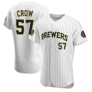 Authentic Men's Coleman Crow Milwaukee Brewers Alternate Jersey - White