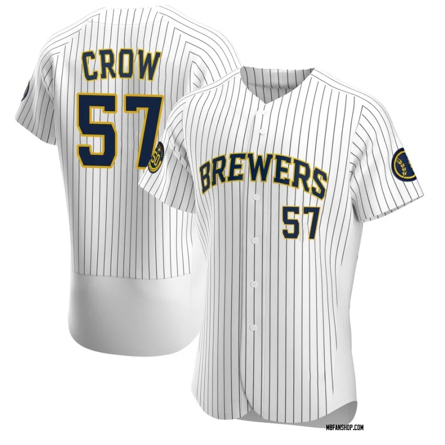 Authentic Men's Coleman Crow Milwaukee Brewers Alternate Jersey - White