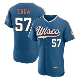 Authentic Men's Coleman Crow Milwaukee Brewers Mineral 2026 City Connect Stadium Jersey - Blue