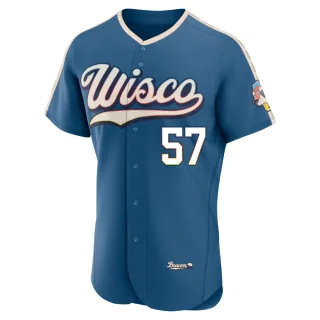 Authentic Men's Coleman Crow Milwaukee Brewers Mineral 2026 City Connect Stadium Jersey - Blue