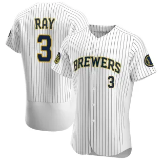 Authentic Men's Corey Ray Milwaukee Brewers Alternate Jersey - White