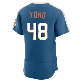 Authentic Men's Craig Yoho Milwaukee Brewers Mineral 2026 City Connect Stadium Jersey - Blue