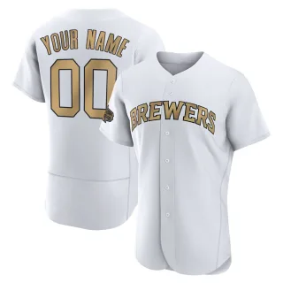Authentic Men's Custom Milwaukee Brewers 2022 All-Star Game Jersey - White