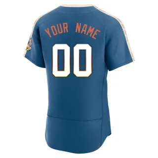 Authentic Men's Custom Milwaukee Brewers Mineral 2026 City Connect Stadium Jersey - Blue