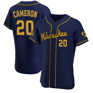 Authentic Men's Daz Cameron Milwaukee Brewers Alternate Jersey - Navy