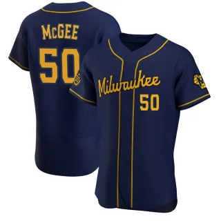 Authentic Men's Easton McGee Milwaukee Brewers Alternate Jersey - Navy