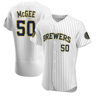 Authentic Men's Easton McGee Milwaukee Brewers Alternate Jersey - White