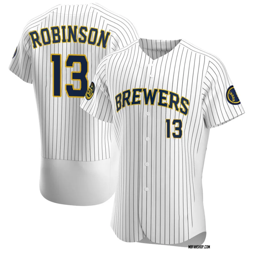 Authentic Men's Glenn Robinson Milwaukee Brewers Alternate Jersey - White