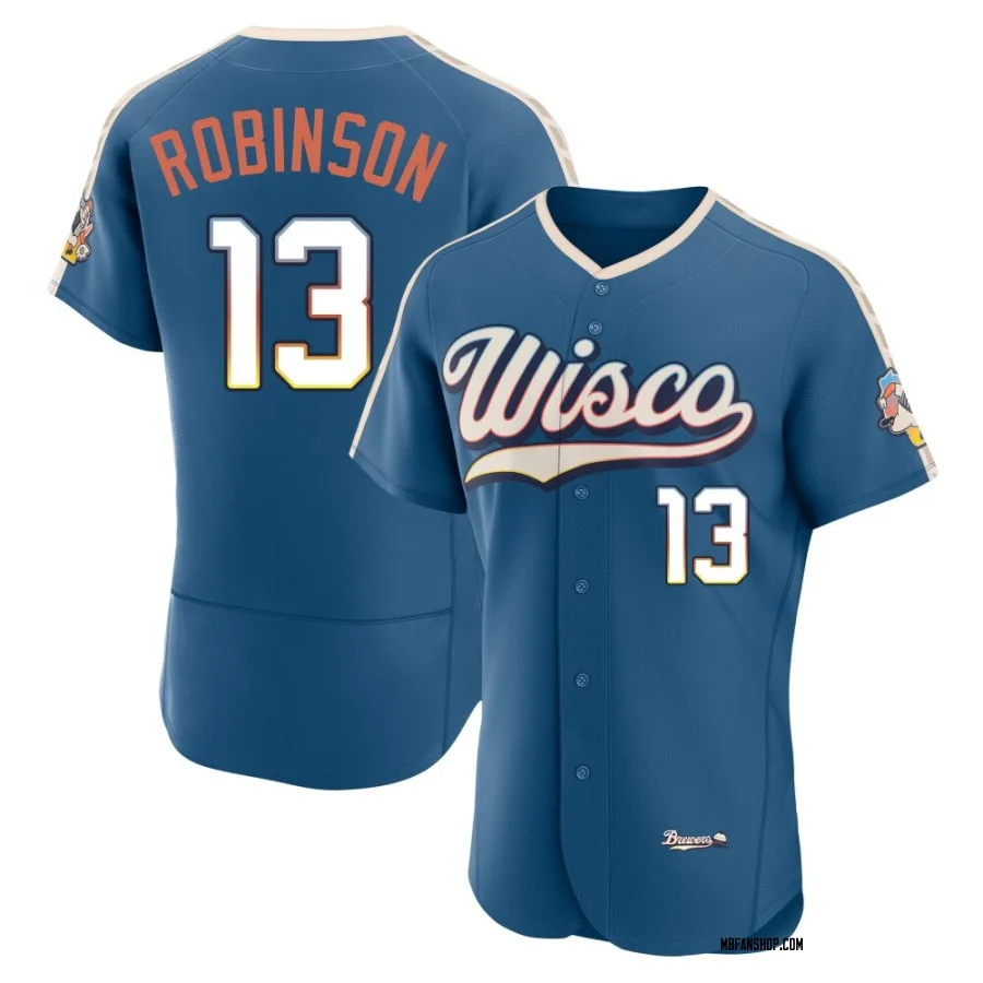 Authentic Men's Glenn Robinson Milwaukee Brewers Mineral 2026 City Connect Stadium Jersey - Blue