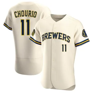 Authentic Men's Jackson Chourio Milwaukee Brewers Home Jersey - Cream