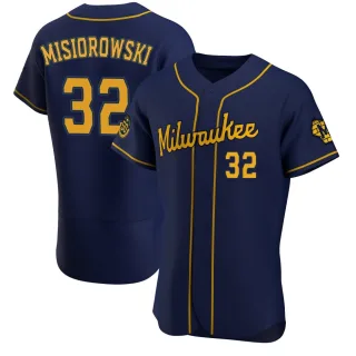 Authentic Men's Jacob Misiorowski Milwaukee Brewers Alternate Jersey - Navy