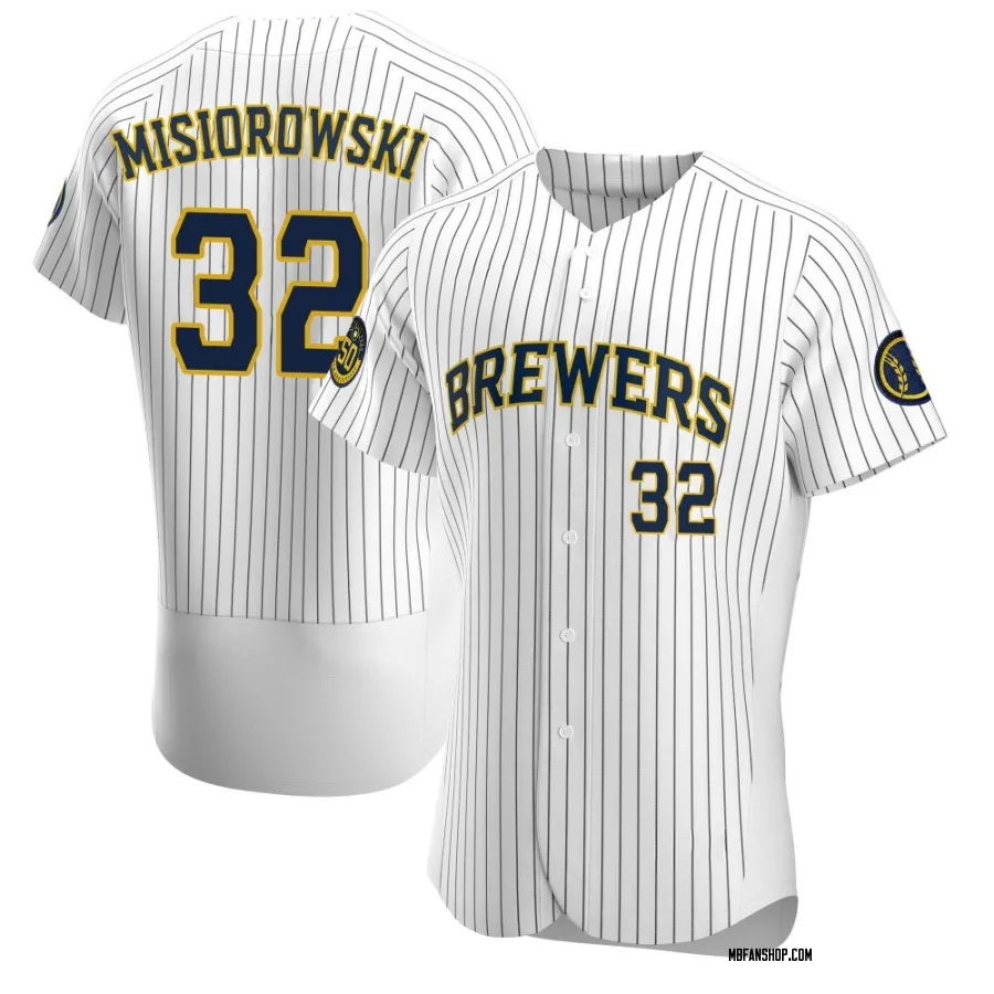 Authentic Men's Jacob Misiorowski Milwaukee Brewers Alternate Jersey - White