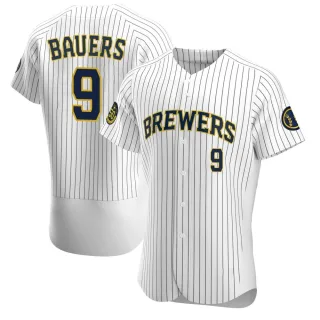 Authentic Men's Jake Bauers Milwaukee Brewers Alternate Jersey - White