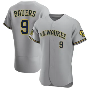 Authentic Men's Jake Bauers Milwaukee Brewers Road Jersey - Gray
