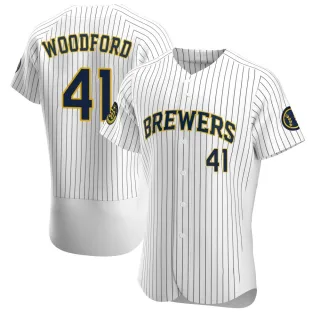 Authentic Men's Jake Woodford Milwaukee Brewers Alternate Jersey - White