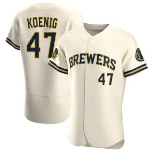 Authentic Men's Jared Koenig Milwaukee Brewers Home Jersey - Cream