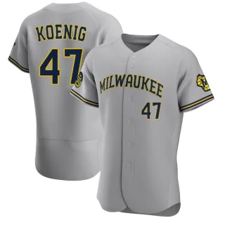 Authentic Men's Jared Koenig Milwaukee Brewers Road Jersey - Gray