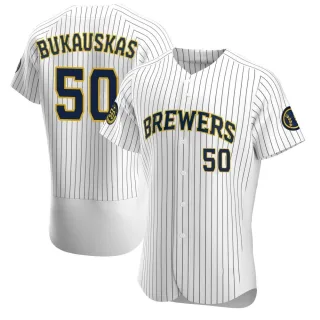 Authentic Men's J.B. Bukauskas Milwaukee Brewers Alternate Jersey - White
