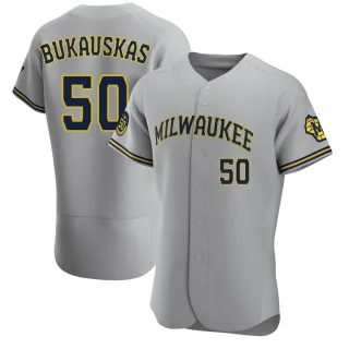 Authentic Men's J.B. Bukauskas Milwaukee Brewers Road Jersey - Gray