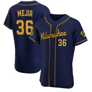 Authentic Men's J.C. Mejia Milwaukee Brewers Alternate Jersey - Navy