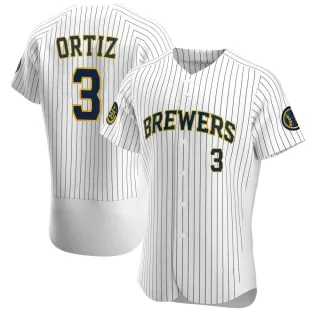 Authentic Men's Joey Ortiz Milwaukee Brewers Alternate Jersey - White