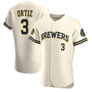 Authentic Men's Joey Ortiz Milwaukee Brewers Home Jersey - Cream