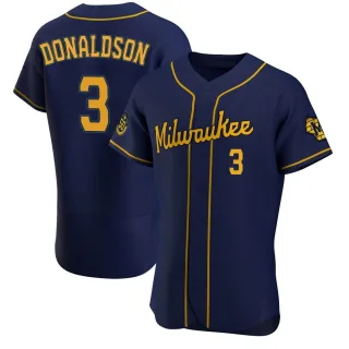 Authentic Men's Josh Donaldson Milwaukee Brewers Alternate Jersey - Navy