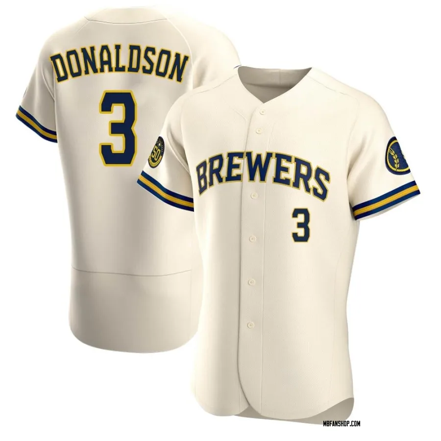 Authentic Men's Josh Donaldson Milwaukee Brewers Home Jersey - Cream