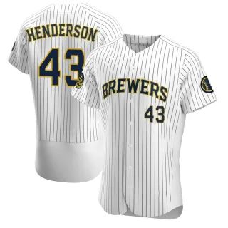 Authentic Men's Logan Henderson Milwaukee Brewers Alternate Jersey - White