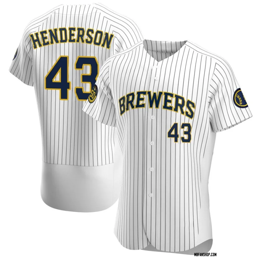 Authentic Men's Logan Henderson Milwaukee Brewers Alternate Jersey - White