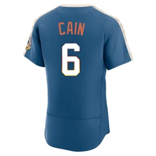 Authentic Men's Lorenzo Cain Milwaukee Brewers Mineral 2026 City Connect Stadium Jersey - Blue