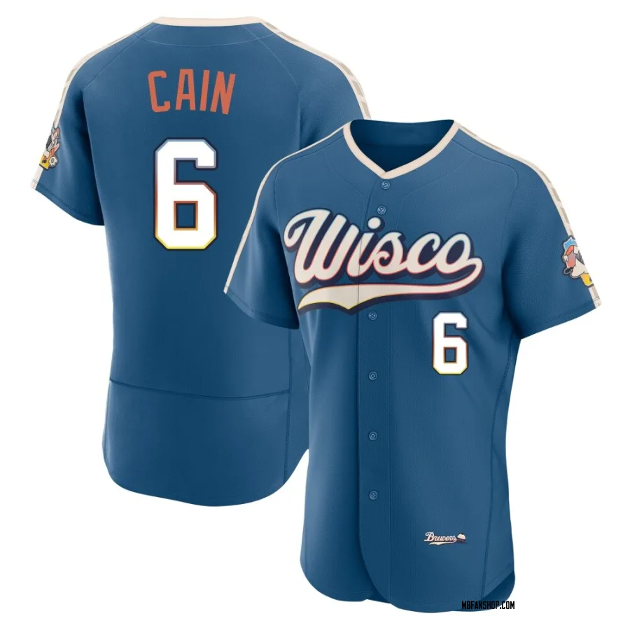 Authentic Men's Lorenzo Cain Milwaukee Brewers Mineral 2026 City Connect Stadium Jersey - Blue