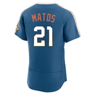 Authentic Men's Luis Matos Milwaukee Brewers Mineral 2026 City Connect Stadium Jersey - Blue