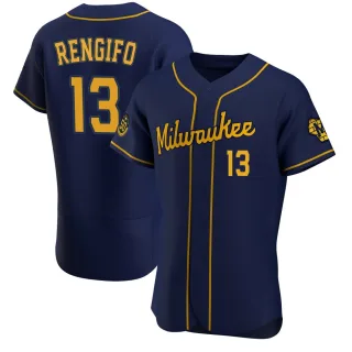 Authentic Men's Luis Rengifo Milwaukee Brewers Alternate Jersey - Navy